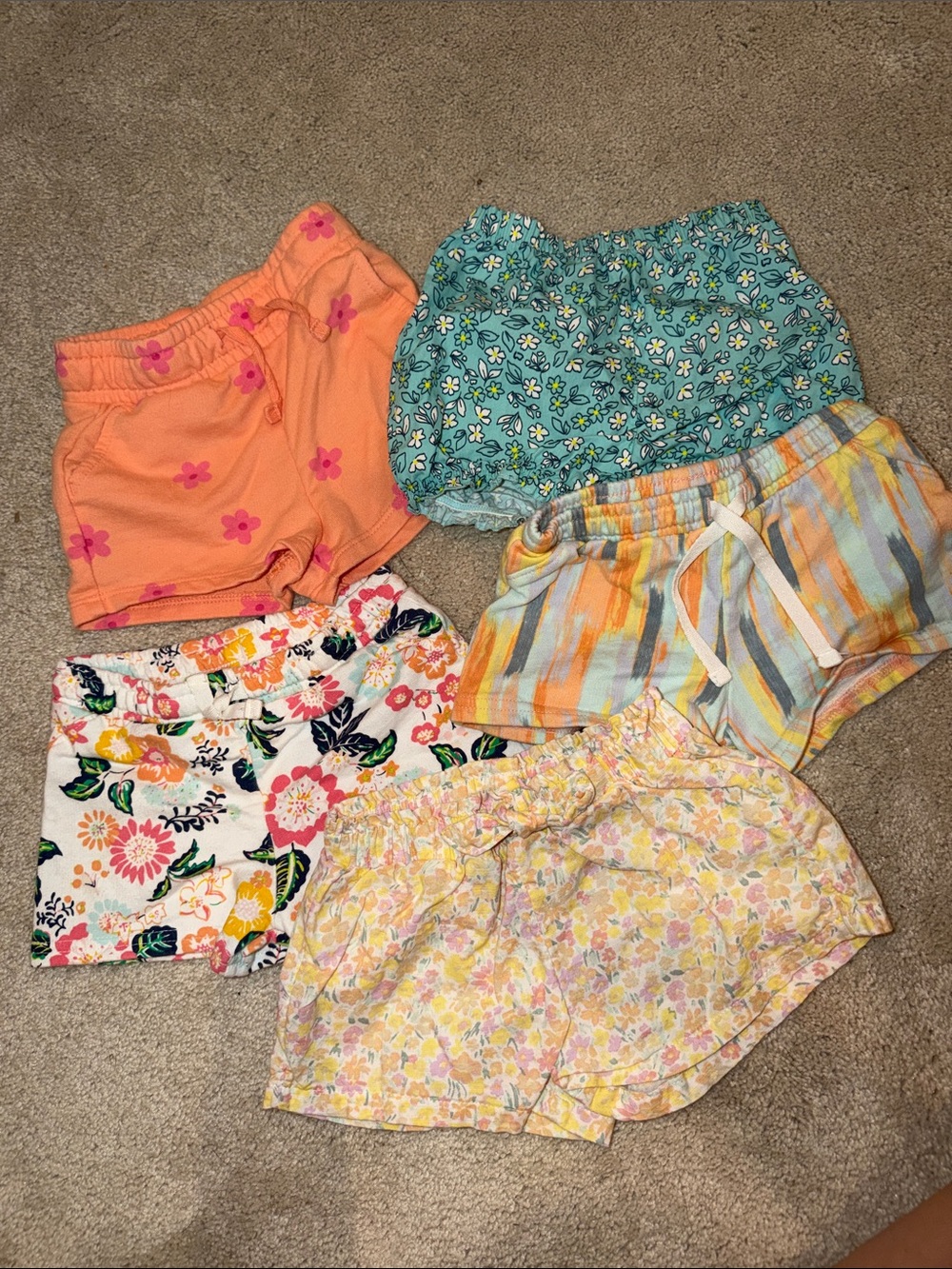 Girls 18M Bundle Floral Shorts Pack - Multicolor